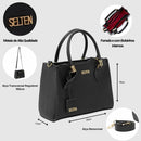 Bolsa Feminina Transversal E Bolsa pequena com Carteira feminina Preta kit completo