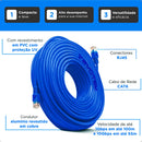 Cabo De Internet Rede Rj45 Cat 6 10/1000 Alta Velocidade 50m