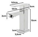 Torneira De Banheiro Cromada Lavatório Luxo Metal Moderna Acabamento Cromado Cor Prateado