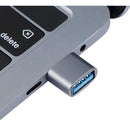 Adaptador OTG USB Tipo C para USB Fêmea 3.0 Davely Preto Compatível com Celular Notebook Tablet Pendrive Teclado Mouse Carregador