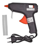 Pistola Revolver de Cola Quente + 12 Bastões De Cola Transparente de Brinde Cor Preto