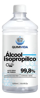 Álcool isopropílico Quimivida Limpador De Telas 1L Antiestático