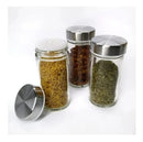 Porta Tempero Giratório Inox 12 Potes Vidro Dosador Cozinha