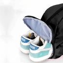 Bolsa Feminina Blogueira Esportiva Fitness Academia Chaveiro Cor Preto Desenho do tecido Liso