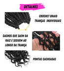 Kit 2 Cabelo Gypys Braids Trança Pronta Com Cac Preto