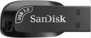 Pendrive 128gb Sandisk Ultra Shift 3.0 + Adaptador Usb C Otg Liso Preto