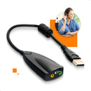 Polaris Shop Adaptador Audio Usb Placa De Som Externa 7.1 Canais 3d Entrada P2 P3 Fone Microfone 3.5mm Pc Notebook Laptop