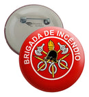 20 Botons Botton Buttons Broches Brigada De Incêndio 3,5