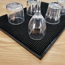 Tapete Escorredor De Louça Silicone Porta Copos Pratos 30x15 Cor Preto