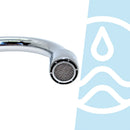 Torneira Bica Móvel De Cozinha Parede Alavanca 1/4 Acabamento Cromada Cor Prateado