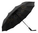 Guarda Chuva Abre E Fecha Automático Reforçado Contra Vento Cor Preto Desenho Do Tecido Liso