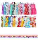 Kit 42 Peças Para Barbie Boneca Roupas Acessórios Bolsas