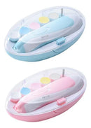 Cortador Aparador De Unha Bebê Elétrico C/6 Refis Criança Cor Azul-claro