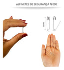 Kit Mini Alfinete De Segurança 1000 Prata Níquel Nº000 19 Mm