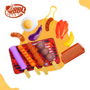 Brinquedo Kit Cozinha Infantil Churrasco Espeto Churrasqueir Cor Vermelho