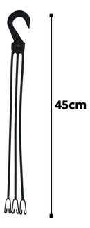 10 Hastes Alças Preto Pendurador De Vasos Cuias Plantas 45cm