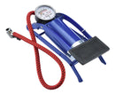 Bomba Ar Encher Pneu Bicicleta Moto Carro Pedal Alta Pres Azul