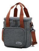 Bolsa Termica Marmita Lancheira Grande Marmiteira Trab Cinza