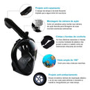 Brastoy Máscara Mergulho Snorkel Full Face Suporte Gopro Câmera L XL G GG Preto