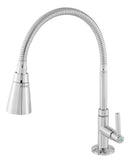 Torneira Gourmet Cozinha Bancada Pia Flexível 2 Jatos Abs Prateado