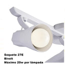 Spot Startec para 03 lâmpadas Padrão E27 Octa 3 Branco Ideal para Praia Maresia