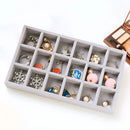 Kit 3 Bandejas Porta Joias Veludo Organizadora Bijuterias