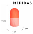 Massageador Para O Rosto Ice Em Silicone Cor Laranja