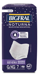 Fraldas para adultos descartáveis Bigfral Roupa Intima Noturna Grande x 7 u