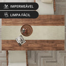 1 Caminho Trilho Mesa Impermeável Pvc Juta Areia 42x140