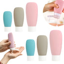 Kit 6 Frascos De Viagem Creme Shampoo Sabonete + Necessaire