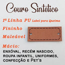 Feito A Mão Crochê Croché - Etiqueta Couro Personalizada