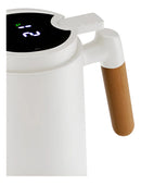 Garrafa térmica Dolce Home com termômetro de plástico 1L branca