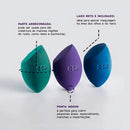 Esponja De Maquiagem - Flat Blend Azul Océane Tamanho da esponja Median