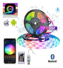 Fita Led 5050 Rgb 16 Cores Bluetooth Controlador 30d/m com controle App Ip65