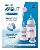 Kit 2 Mamadeiras Philips Avent Anticolic 125/260mL Rosa + 1 Bico N4 Anti-Colic