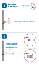 Prolongador de Registro Deca Ou Similar cor preto com 20mm Acabamento Fosco Cor Preto