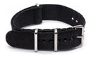 Pulseira 18mm, 20mm, 22mm, 24mm,26mm Nato Zulu Nylon Militar Cor Preta 20mm