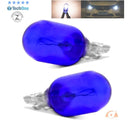 Par Lâmpada T10 W5w Pingo Halogeno Super Branca 12v Azul