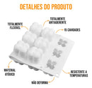 Molde De Silicone Mini Bubble 15 Cavidades Velas Artesanais Cor Branco