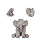 Almofada Elefante Pelúcia 60cm Travesseiro Bebê Antialér Cinza
