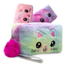 Estojo Grande Feminino Escolar Box Necessaire Cor Colorido Gatinho