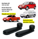 Par Manivelas Vidro Saveiro Gol Quadrado Bola G2 Preta Metal Preta