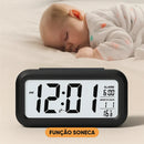 Relógio Despertador Digital Alto De Mesa Cabeceira Temperatura Calendário Com Sensor de Luminosidade MICGEEK