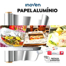 Papel Aluminio 45cm X 65 Metros Forte P/Assados e Congelados Carne Frango Peixe