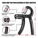 Handgrip Mão Ajustável 60kg Contador Fisioterapia Academia Cor Preto