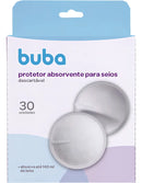 Protetor Absorvente Para Seios 30 Unidades Descartável Buba Cor Branco