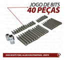 Jogo De Ferramentas Bit Torx Allen Multidentado Crv Maleta 40 Pçs