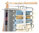 Cabide Mágico Inox Retrátil 5 Varetas Calças Otimiza Espaço Cor Branco Clink