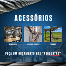 10 Metros Cabo De Aço 1/8 Revestido P/ Academia Fitness 4,8