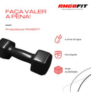 Halter Peso 4 Kg Emborrachado Treino Unitario Sextavado Cor Preto